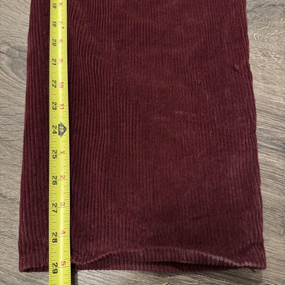 Empyre Overalls Womens Medium Maroon Corduroy Relax Bib Pants Skate Casual - Picture 8 of 11